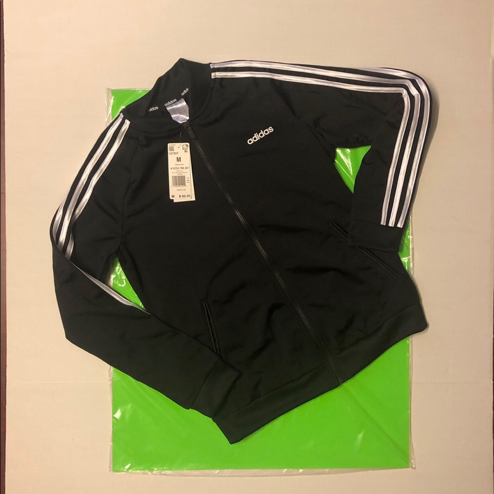adidas DAZZLE Black Jacket Size Medium • NWT